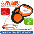 Correa extensible de 8 m con freno y luz - ESTIORA Mascotas